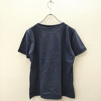 Mademoiselle NONNON D0323UTS053 ビーズ ロゴ サイズ40/L 半袖Ｔシャツ カットソー ネイビー レディース マドモアゼルノンノン【中古】4-0715S♪