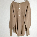 AMERICANA THERMAL BACK HENLEY NECK サーマル 定価15000円 カットソー ベージュ レディース アメリカーナ【中古】4-0315M△