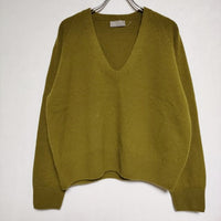 MARGARET HOWELL 578-2263002 MERINO CASHMERE カシミヤ混 セーター ニット 22AW グリーン系 レディース マーガレットハウエル【中古】4-0902T∞