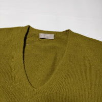 MARGARET HOWELL 578-2263002 MERINO CASHMERE カシミヤ混 セーター ニット 22AW グリーン系 レディース マーガレットハウエル【中古】4-0902T∞