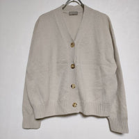 MARGARET HOWELL 578-2264005 TWISTED CASHMERE WOOL カシミヤウール ニット カーディガン 22AW ベージュ レディース マーガレットハウエル【中古】4-0905T∞