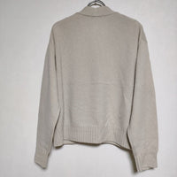 MARGARET HOWELL 578-2264005 TWISTED CASHMERE WOOL カシミヤウール ニット カーディガン 22AW ベージュ レディース マーガレットハウエル【中古】4-0905T∞