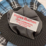 Ingles Buchan イングレス ブキャン ポンポン ベレー ユニセックス イギリス製 ビショップ購入 チェック ベレー帽 ブルー 多色 レディース【中古】4-1125T◎