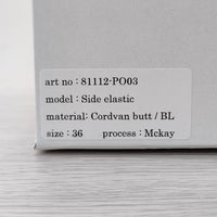 PETROSOLAUM side elastic cordvan butt サイズ36 81112-PO03 シューズ・靴 ブラック レディース ペテロオラウム【中古】4-0318G◎
