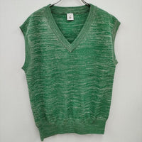 ROKU 6 BEAUTY&YOUTH 23SS MELANGE KNIT VEST 定価15400円 ニット ベスト グリーン レディース ロクビューティアンドユース【中古】4-0317M☆