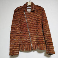 COOHEM yonetomi VELVET TWEED JACKET 20-194-001 ライダースジャケット オレンジ メンズ コーヘン【中古】4-1225T∞