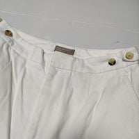 MARGARET HOWELL 578-0143602 WASHED COTTON TWILL  パンツ 2019 オフホワイト レディース マーガレットハウエル【中古】4-0401G∞