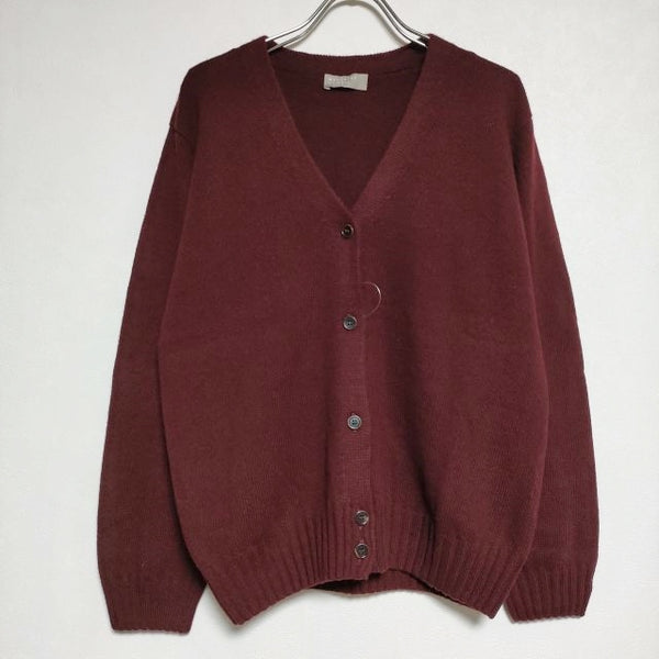 MARGARET HOWELL CASHMERE COTTON 578-2264002 定価59400円 ニット カーディガン 22AW ワインレッド レディース マーガレットハウエル【中古】4-1117T∞