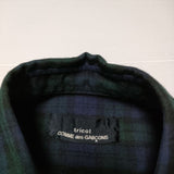 tricot COMME des GARCONS ブラックウォッチ チェック ウール 長袖シャツ 90年代 AD1998 グリーン レディース トリココムデギャルソン【中古】4-1117T∞