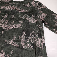 AMERI TOILE DE JOUY WITH KNIT DRESS ニット付き ドレス ワンピース ダークグリーン レディース アメリ【中古】4-0401M∞