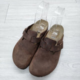 BIRKENSTOCK ボストン サイズ38 245 サンダル ブラウン レディース ビルケンシュトック【中古】4-0618G◎