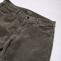 mother サイズ29 1157-618 THE INSIDER CROP STEP FRAY カットオフコーデュロイ パンツ カーキ レディース マザー【中古】4-1121T∞