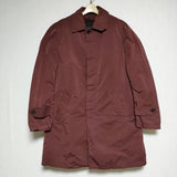 TOMORROWLAND 中綿ライナーベスト付き KBJ 定価56000円 製品染め ステンカラーコート ワインレッド メンズ トゥモローランド【中古】4-0916A∞