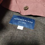 TOMORROWLAND 中綿ライナーベスト付き KBJ 定価56000円 製品染め ステンカラーコート ワインレッド メンズ トゥモローランド【中古】4-0916A∞