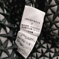 ISSEY MIYAKE 3D スチームストレッチ フレアスカート IM54FG528 サイズ2 スカート ブラック グレー レディース イッセイミヤケ【中古】4-0318G◎