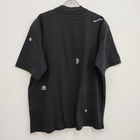 adidas 刺繍 ロゴ サイズXL オーバーサイズ 半袖Ｔシャツ カットソー ブラック レディース アディダス【中古】4-0603S♪