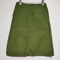 n100 nf-1002-34 Cotton Poplin Army Skirt 製品染め アーミー スカート カーキ レディース エヌワンハンドレッド【中古】4-0401M∞