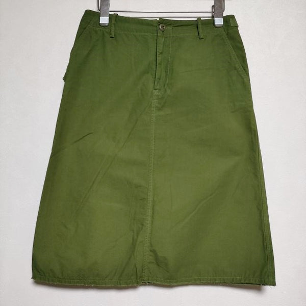 n100 nf-1002-34 Cotton Poplin Army Skirt 製品染め アーミー スカート カーキ レディース エヌワンハンドレッド【中古】4-0401M∞