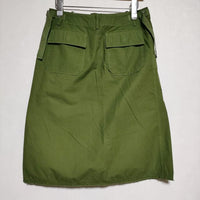 n100 nf-1002-34 Cotton Poplin Army Skirt 製品染め アーミー スカート カーキ レディース エヌワンハンドレッド【中古】4-0401M∞