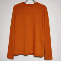 mina perhonen xa8364 cozy アンゴラ 定価22000円 36 長袖Ｔシャツ カットソー ロンＴ オレンジ レディース ミナペルホネン【中古】4-0905M∞