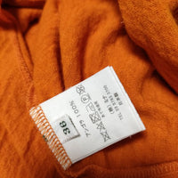 mina perhonen xa8364 cozy アンゴラ 定価22000円 36 長袖Ｔシャツ カットソー ロンＴ オレンジ レディース ミナペルホネン【中古】4-0905M∞