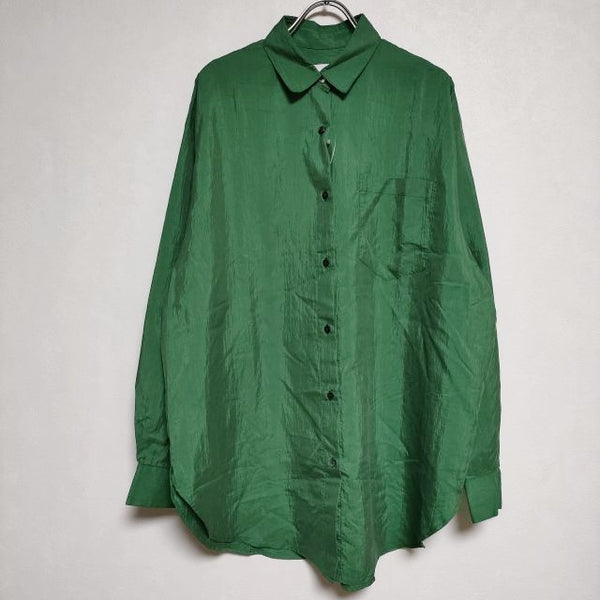 ROKU 6 BEAUTY&YOUTH NYLON SILK SHIRT 定価19800円  ブラウス シャツ グリーン レディース ロクビューティアンドユース【中古】4-0424M∞