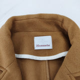 Honnete HO-18AW CO8 VENT LONG COAT ロング 定価44000円 チェスターコート キャメル レディース オネット【中古】4-1018A♪