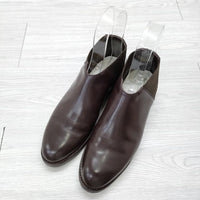 BEAUTIFUL SHOES MIDDLE CUT SIDEGORE レザー ミドルカット 定価62700円 24cm サイドゴア ブーツ ブラウン レディース ビューティフルシューズ【中古】4-0404G◎