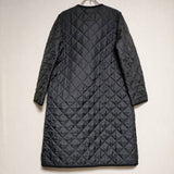 Traditional Weatherwear ARKLEY LONG 中綿 ノーカラーキルティングコート ジャケット 紺 レディース トラディショナルウェザーウェア【中古】4-0911T∞