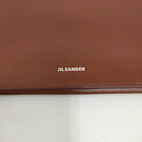 JIL SANDER タングルショルダーバッグ レザー ポシェット ショルダーバッグ ブラウン レディース ジルサンダー【中古】4-0314G♪