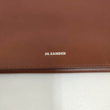 JIL SANDER タングルショルダーバッグ レザー ポシェット ショルダーバッグ ブラウン レディース ジルサンダー【中古】4-0314G♪