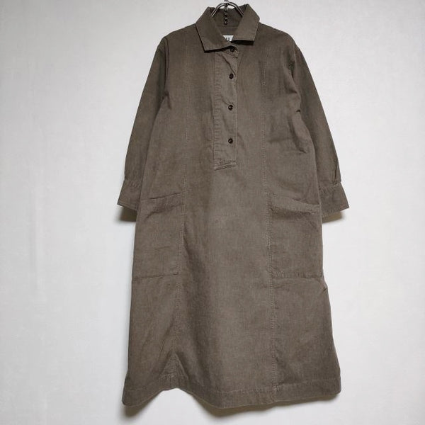 MHL. 595-0258503 DENSE COTTON END ON END 定価35000円  ワンピース 2020 ブラウン レディース エムエイチエル【中古】4-0328M∞