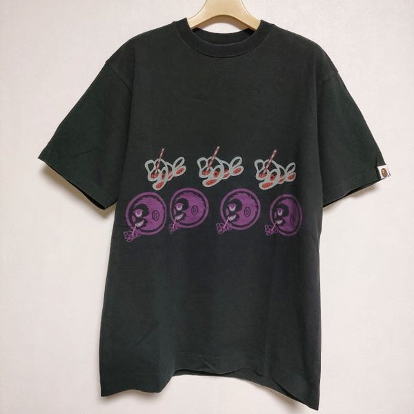 BAPE/A BATHING APE コットン M 半袖Ｔシャツ カットソー ブラック メンズ アベイシングエイプ【中古】4-0608S∞