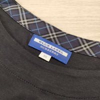 BURBERRY BLUE LABEL サイズ38 刺繍 ワンポイント 半袖Ｔシャツ カットソー ネイビー レディース バーバリーブルーレーベル【中古】4-0702S♪