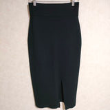 ROKU 6 BEAUTY&YOUTH MILANO RIB HIGH WAIST TIGHT SKIRT ロングスカート ブラック レディース ロクビューティアンドユース【中古】4-0421G△