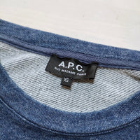 A.P.C. 裏毛 トレーナー サイズXS スウェット ブルー レディース アーペーセー【中古】4-0421M△