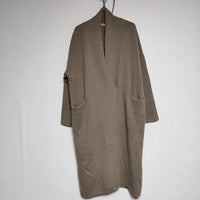 evam eva E223K196 wool sable robe 定価39600円 ウールローブ ロング カーディガン ベージュ レディース エヴァムエヴァ【中古】4-1117T∞