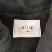 IENA SLOBE ウールモッサステンカラーコート 22AW ロング コート ネイビー レディース イエナ スローブ【中古】4-1115A◆