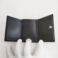 J&M Davidson FOLD WALLET WITH STUDS レザースタッズウォレット 革 三つ折り財布 ブラック ジェイアンドエムデヴィッドソン【中古】4-0904G♪