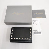 J&M Davidson FOLD WALLET WITH STUDS レザースタッズウォレット 革 三つ折り財布 ブラック ジェイアンドエムデヴィッドソン【中古】4-0904G♪