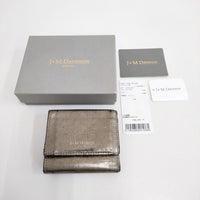 J&M Davidson レザーミニウォレット 革 TOW FOLD WALLET 定価38000円 三つ折り財布 ゴールド ジェイアンドエムデヴィッドソン【中古】4-0904G♪