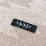 LAUREN RALPH LAUREN ローレンラルフローレン オルテガ柄 大判 マフラー ストール ベージュ レディース【中古】4-1115T◎