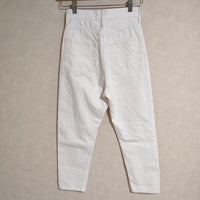 YLEVE 13.5oz DENIM HIGH WAIST TAPERED 定価26400円 サイズ0 デニムパンツ オフホワイト レディース イレーヴ【中古】4-0414G△