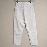 YLEVE 13.5oz DENIM HIGH WAIST TAPERED 定価26400円 サイズ0 デニムパンツ オフホワイト レディース イレーヴ【中古】4-0414G△