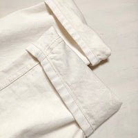 YLEVE 13.5oz DENIM HIGH WAIST TAPERED 定価26400円 サイズ0 デニムパンツ オフホワイト レディース イレーヴ【中古】4-0414G△