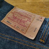 Levi's 新品 501XX デットストック フラッシャー付き リジットデニム MADE in USA アメリカ製 W29 L33 90s 653刻印 デニムパンツ ネイビー メンズ リーバイス【中古】4-0712G△