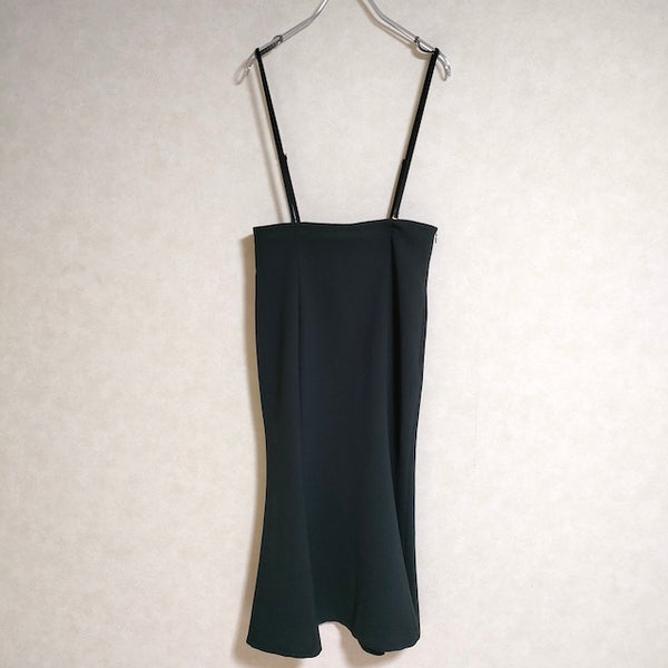 Spick and Span Noble マーメイドスカート フレア サスペンダー付き ロングスカート ブラック レディース スピック＆スパン ノーブル【中古】4-0414M△