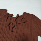 Spick and Span ウールアクリル リブセーター ニット ワインレッド レディース スピックアンドスパン【中古】4-1117T∞