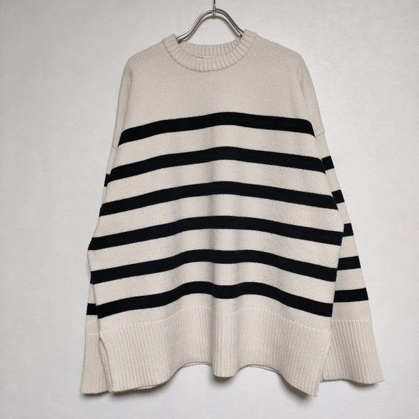 ZARA ボーダーセーター ニット アイボリー ネイビー レディース ザラ【中古】4-1117T∞