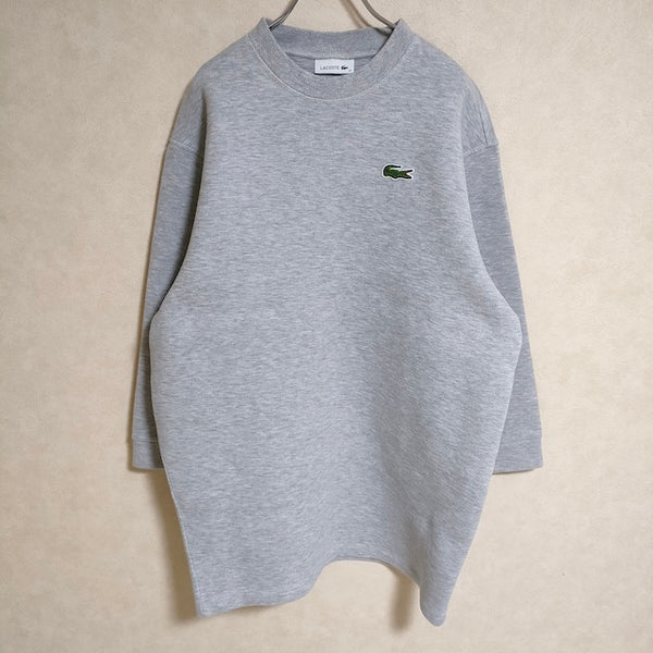 LACOSTE 長袖 サイズ40 ワンポイント ワンピース グレー レディース ラコステ【中古】4-0414M△